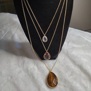 Stunning Minaret Three-Row Convertible Necklace by Chloe + Isabel